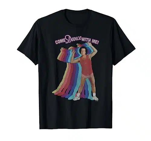 Richard Simmons Come Dance With Me! Rainbow Silhouette T Shirt