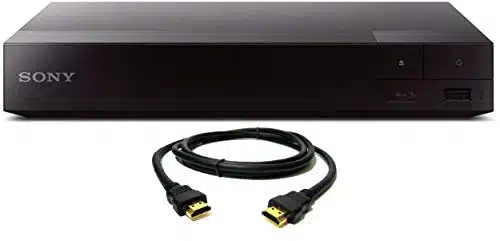 SONY BDPSired Streaming Blu Ray Disc Player with ft High Speed HDMI Cable (Renewed)