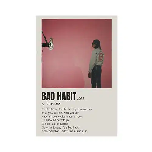 Singer Steve Lacy Bad Habit Music Canvas Poster Bedroom Decor Sports Landscape Office Room Decor Gift Unframe style xinch(xcm)