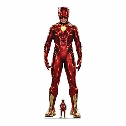 Star Cutouts SCThe Flash DC Ezra Miller Live Action Lifesize Cardboard Cut Out with Mini