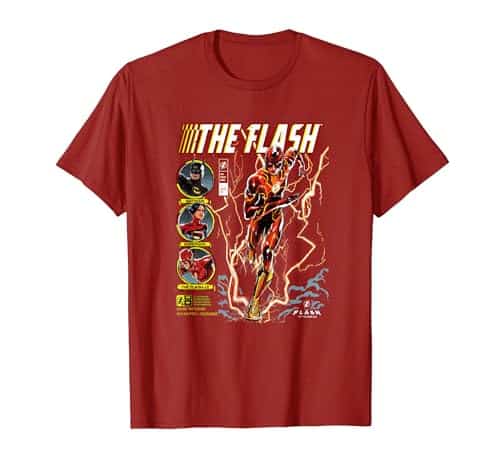 The Flash Movie Main Cast Classic Comic Book Style Poster T Shirt