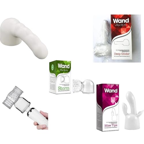 Ustbaly Pcs Magic Wand Attachment Fit for Hitachi,Health Fun Massage Wand Accessories with Fashionable Soft Head Cover,Inner Diameter Approximately Inches(White Clear)