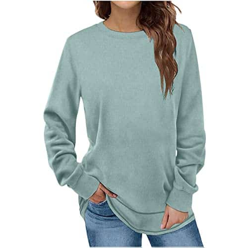 babysbule Black Of Friday Deals November Oversized Sweatshirts For Women Crew Neck Tshirts Long Sleeve Tunic Tops Dressy Cute Blouses Black Of Friday Cyber Of Monday Deals November