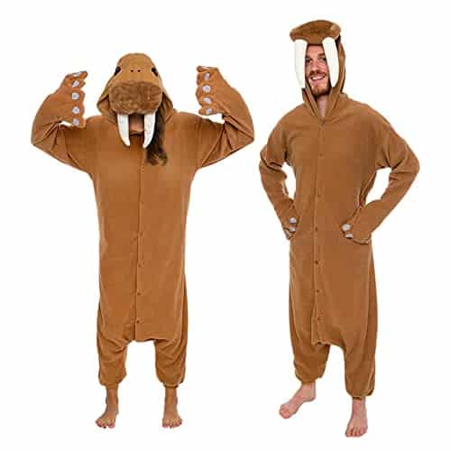 Adult Onesie Halloween Costume Animal and Sea Creature Plush One Piece Cosplay Suit for Adults, Women and Men FUNZIEZ!