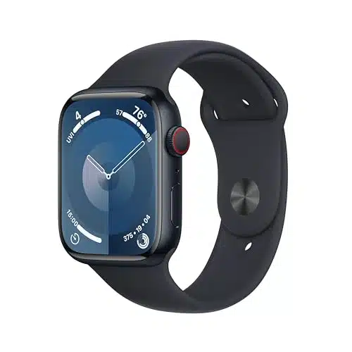 Apple Watch Series [GPS + Cellular mm] Smartwatch with Midnight Aluminum Case with Midnight Sport Band SM. Fitness Tracker, Blood Oxygen & ECG Apps, Always On Retina Display