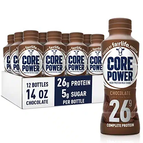 Core Power Fairlife g Protein Milk Shakes, Liquid Ready To Drink for Workout Recovery, Chocolate, Fl Oz Bottle (Pack of )