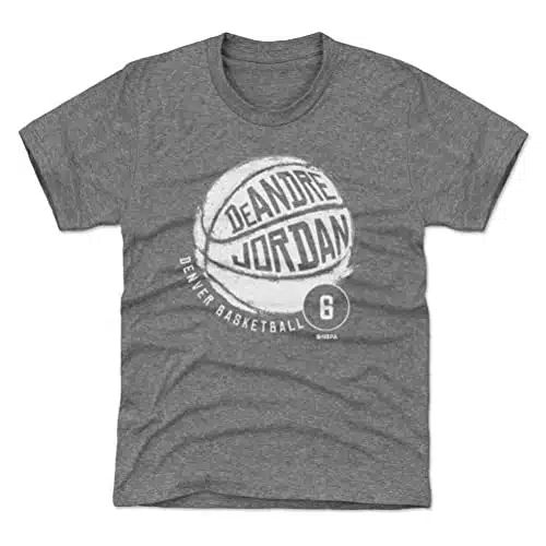 Deandre Jordan Youth Shirt (Kids Shirt, Y Medium, Tri Gray)   Deandre Jordan Denver Basketball WHT