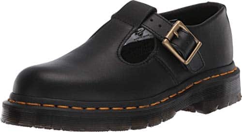 Dr. Martens, Women's Polley Slip Resistant Service Shoes, Black Industrial Full Grain,  US