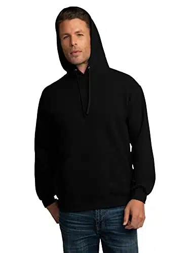 Fruit of the Loom mens Eversoft Fleece Sweatshirts & Hoodies Shirt, Pullover   Black, XX Large US