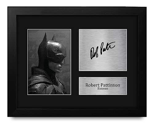 HWC Trading Robert Pattinson The Batman Framed Gifts Printed Signed Autograph Picture for Movie Memorabilia Fans   US Letter Size