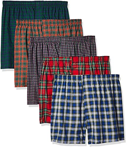 Hanes Men Hanes Men's Tagless Boxers with Exposed Waistband, Assorted Multi Packs and Colors