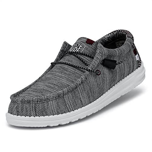 Hey Dude Men's Wally Sox Stitch Orion Blue en's Loafers Men's Slip On Shoes Comfortable & Light Weight