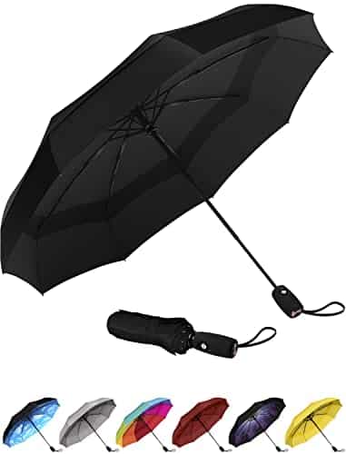 Repel Umbrella The Original Portable Travel Umbrella Umbrellas for Rain Windproof, Strong Compact Umbrella for Wind and Rain, Perfect Car Umbrella, Golf Umbrella, Backpack,