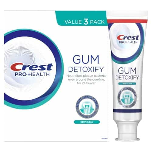 Crest Pro Health Gum Detoxify Deep Clean Toothpaste oz Pack of Anticavity, Antibacterial Flouride Toothpaste, Clinically Proven, Gum and Enamel Protection, Plaque Control