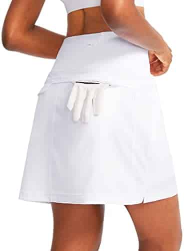 G Gradual Golf Skorts Skirts for Women with Pockets Women's High Waisted Lightweight Athletic Skirt for Tennis Running (A White, Small)