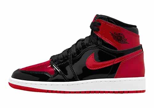 Jordan Big Kid's Retro High OG Patent Bred BlkVarsity Red Wht ()