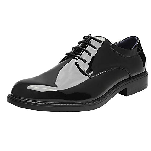 Bruno Marc Men's Downing Black Pat Leather Lined Dress Oxford Shoes Classic Lace Up Formal US