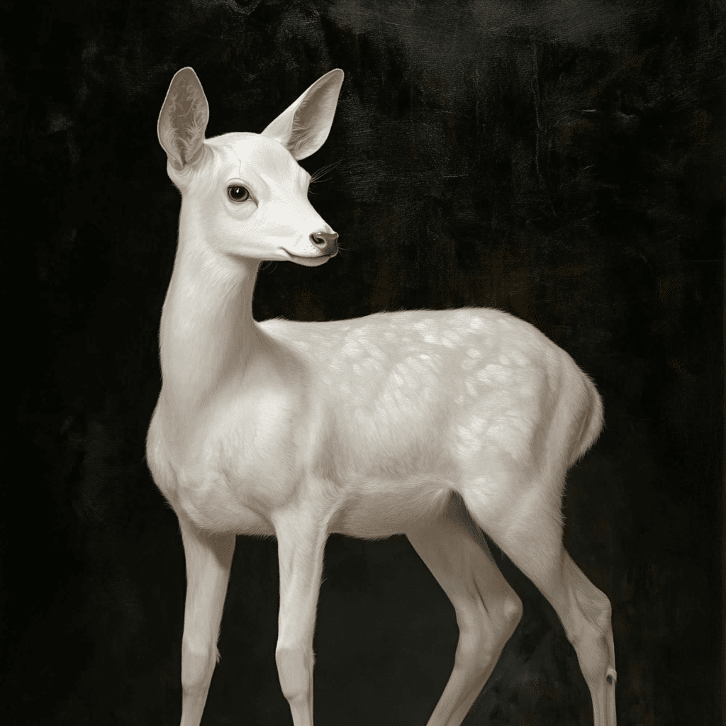 albino deer
