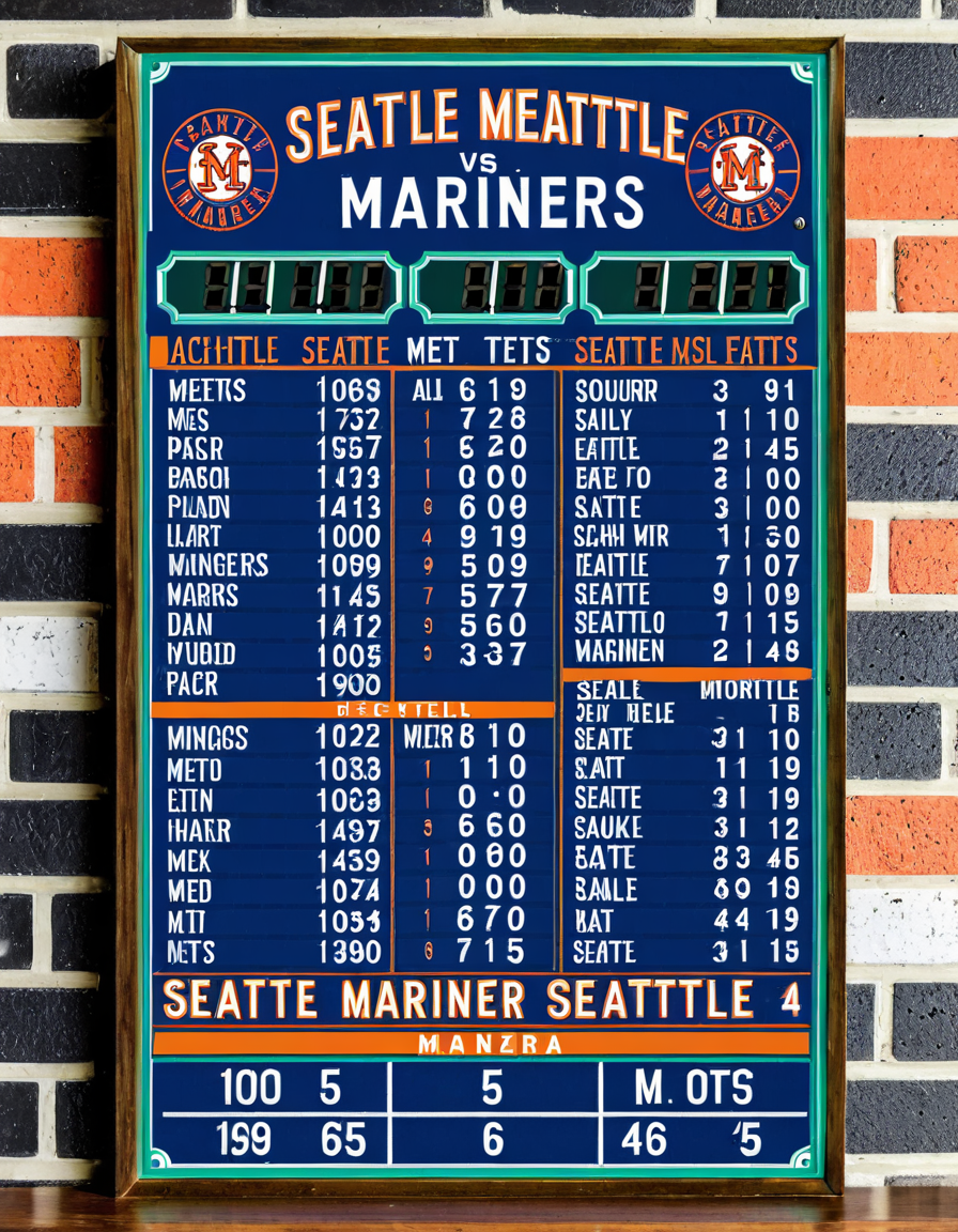 mets vs seattle mariners match player stats