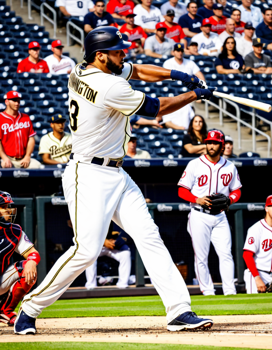 padres vs washington nationals match player stats