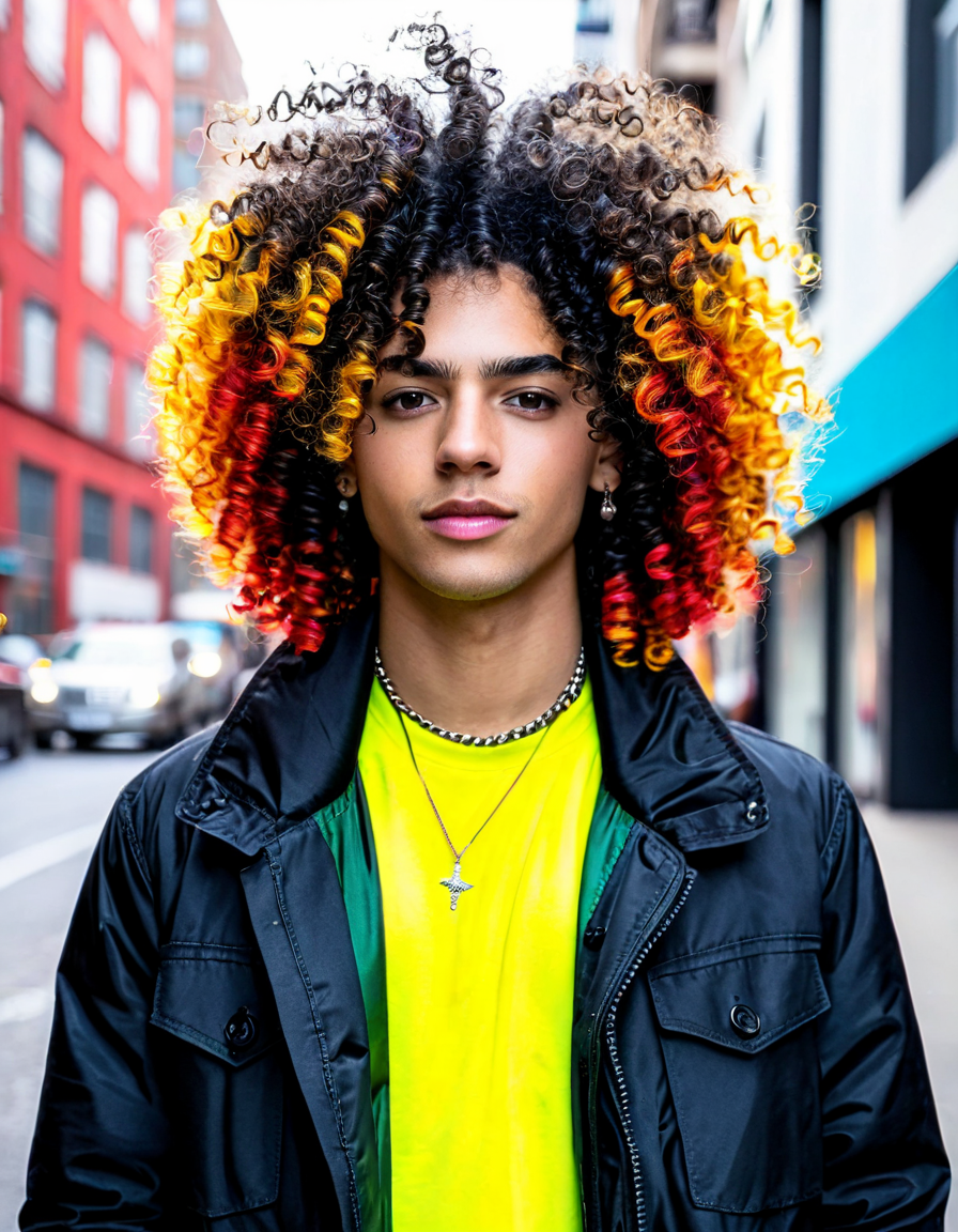 burst fade curly hair